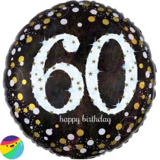 Folija balon - 60 Holografski Srebrno črn